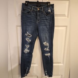 Judy Blue Distressed Skinny Jeans Size 9